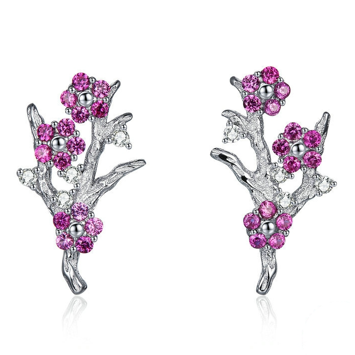 Boucles d'Oreilles Fleurs de Cerisier