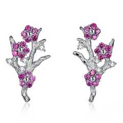 Boucles d'Oreilles Fleurs de Cerisier