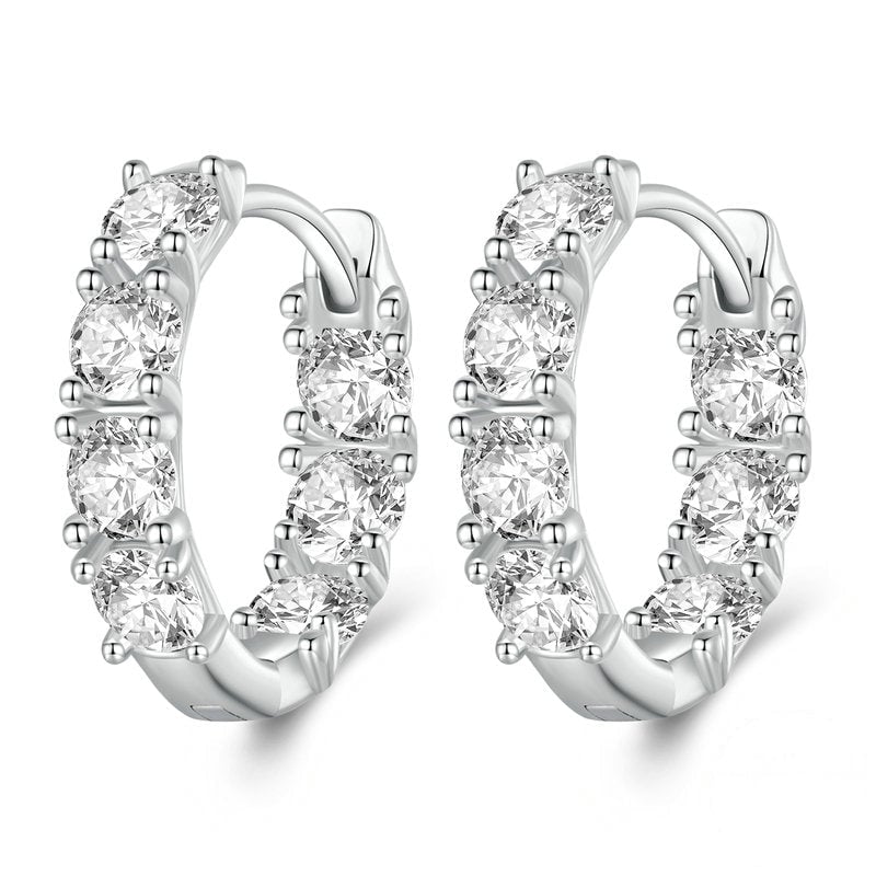 Boucles d'Oreilles Créoles Brillantes