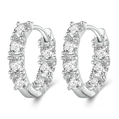 Boucles d'Oreilles Créoles Brillantes