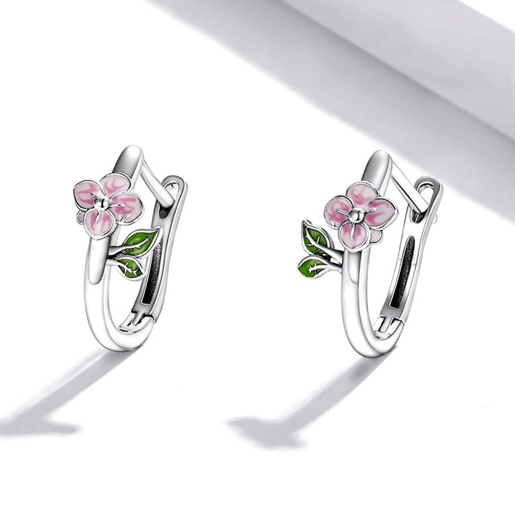Boucles d'Oreilles Fleurs de Cerisier - Image 3