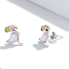 Boucles d'Oreilles Flamant Rose - Image 4