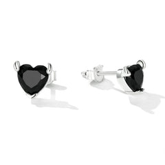 Boucles d'Oreilles Coeurs Noirs - Image 3
