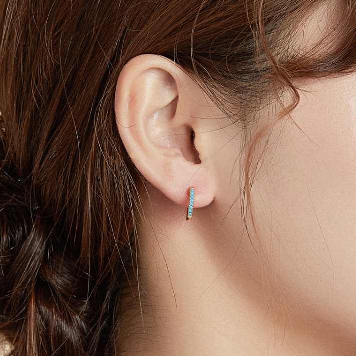 Boucles d'Oreilles Créoles Brillants - Image 2