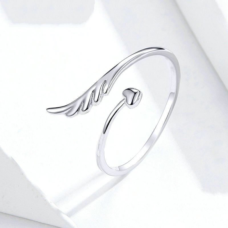 Bague Flèche en argent 925 plaqué or blanc ajustable - Photo 3