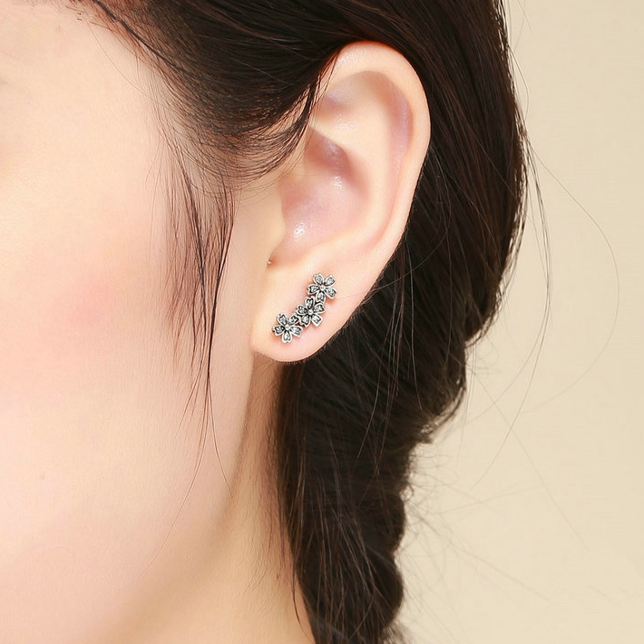 Boucles d'oreilles Fleurs Brillantes - Image 2