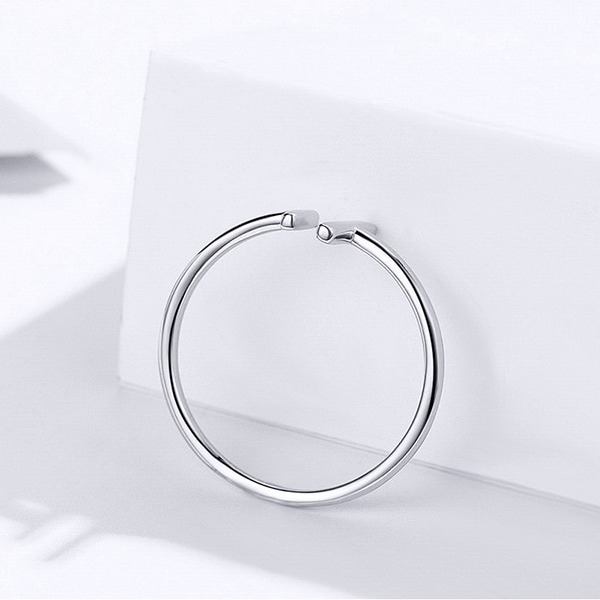 Bague Lignes Parallèles en argent 925 plaqué or blanc ajustable - Photo 5