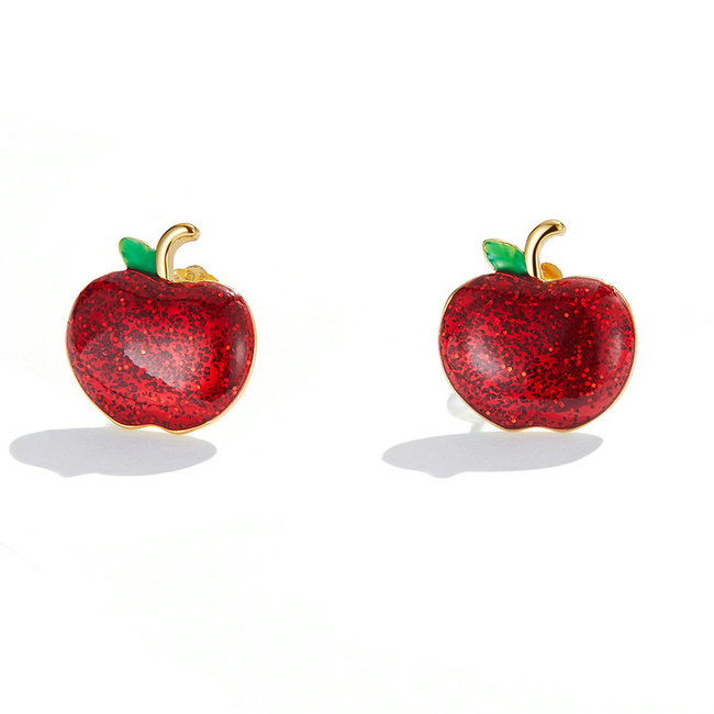 Boucles d'Oreilles Pommes Rouges - Image 3