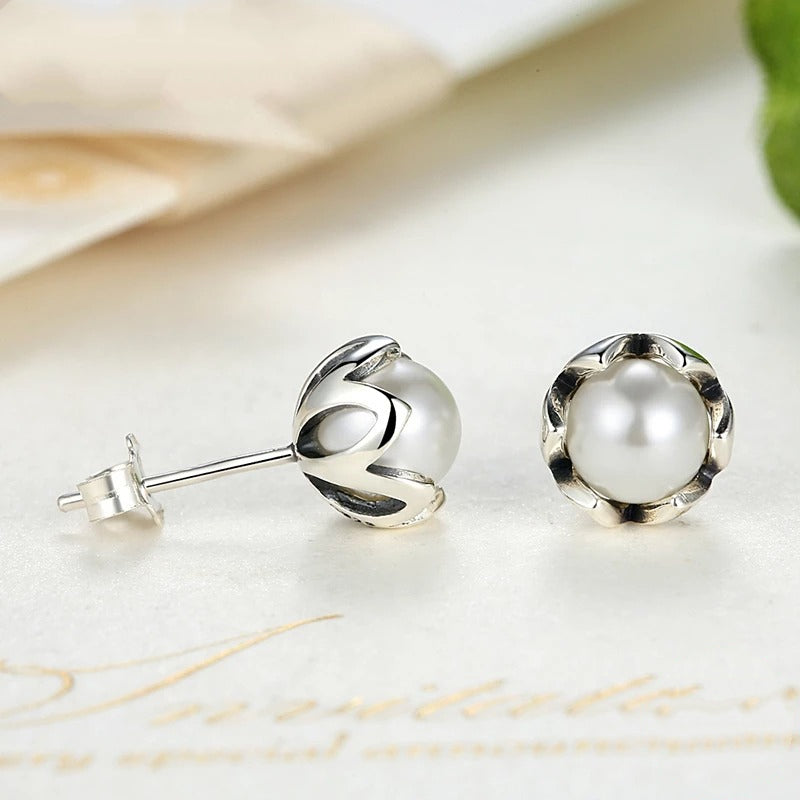 Boucles d'Oreilles Perles en Fleurs - Image 5
