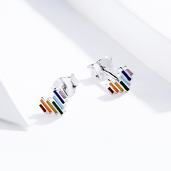 Boucles d'Oreilles Coeurs Colorés - Image 4