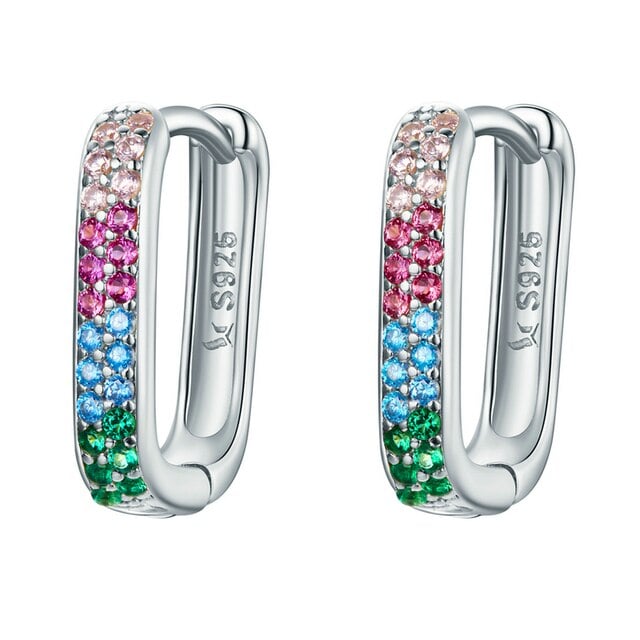 Boucles d'Oreilles Créoles Rectangles