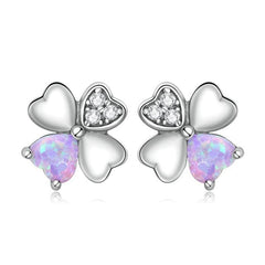 Boucles d'Oreilles Trèfle à Quatre Feuilles