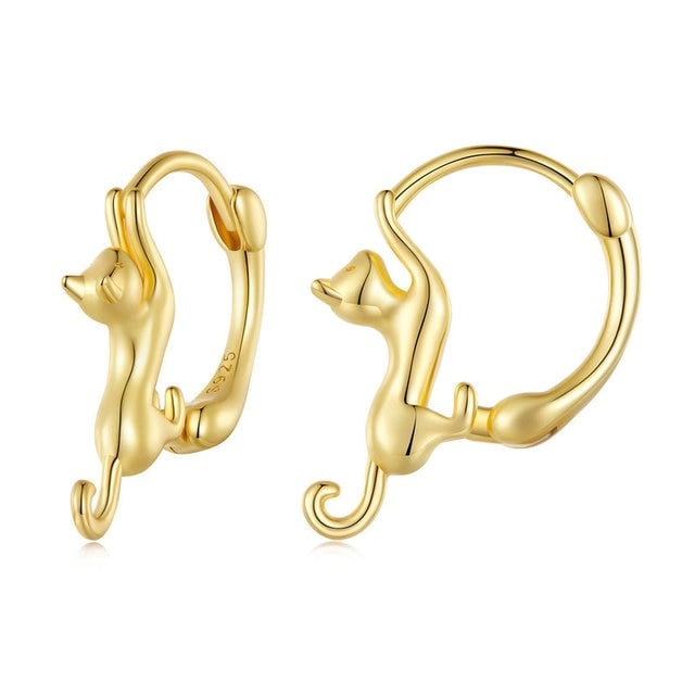 Boucles d'Oreilles Créoles Chats