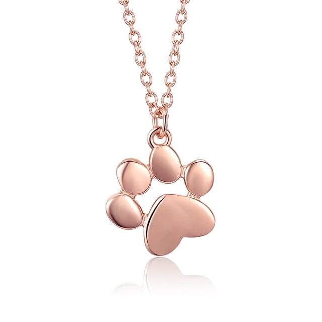 Collier Patte en argent 925 plaqué or rose