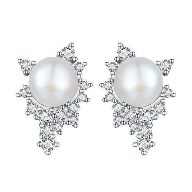 Boucles d'Oreilles Perles Brillantes