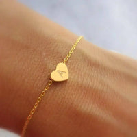 Bracelet cœur et lettre