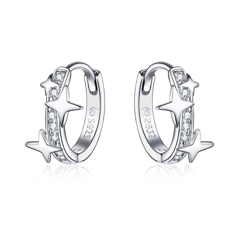 Boucles d'oreilles huggies étoiles