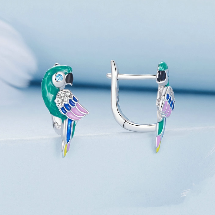 Boucles d'oreilles perroquets