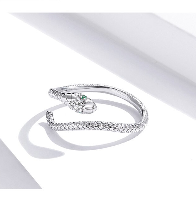 Bague serpent argent