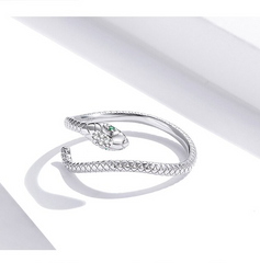 Bague serpent argent