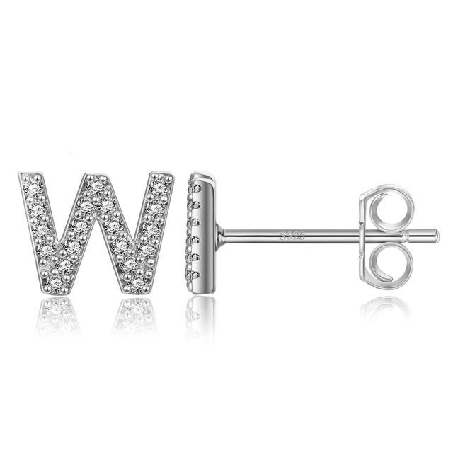 Boucles d'oreilles clous initiale