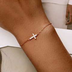 Bracelet en argent 925 avec croix