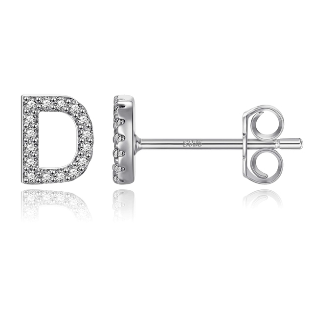 Boucles d'oreilles clous initiale