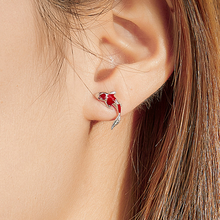 Boucles d'oreilles carpes koï