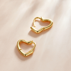 Boucles cœur dorées