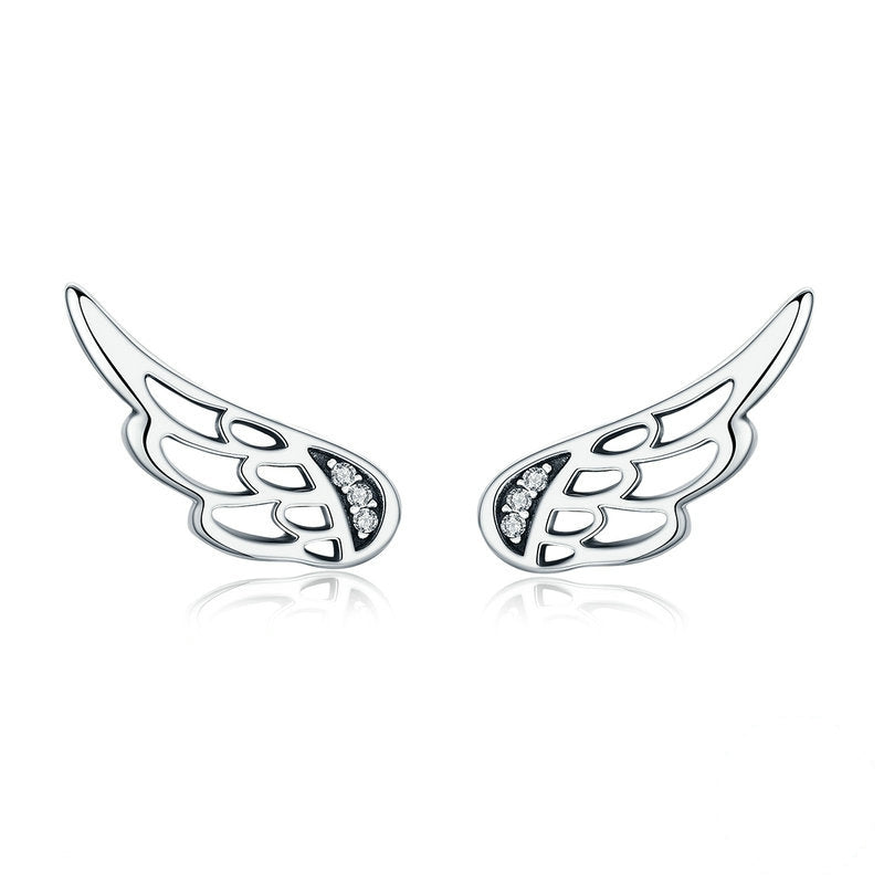 Boucles ailes argent