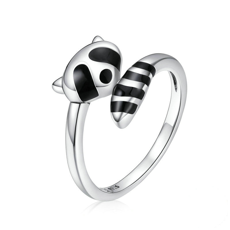 Bague raton laveur argent