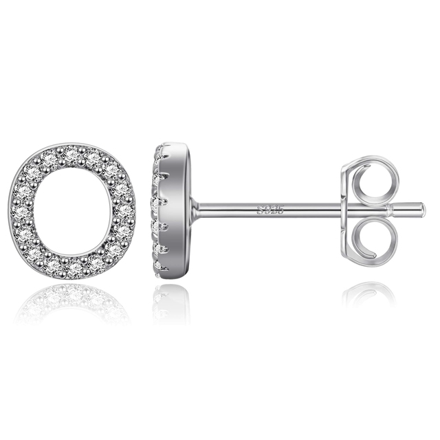 Boucles d'oreilles clous initiale