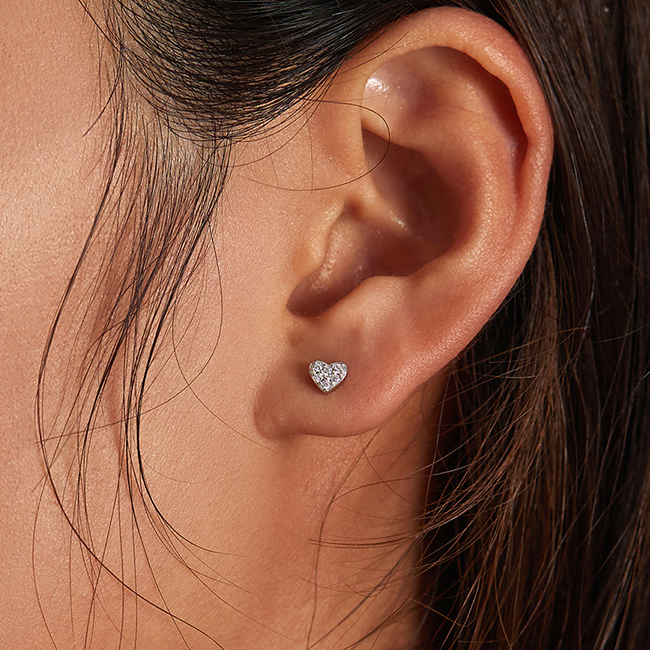 Boucles d'oreilles clous étoiles argentées