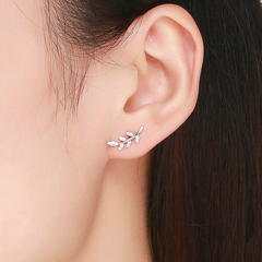Boucles feuilles argent