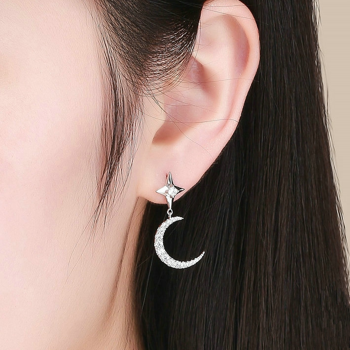 Boucles lune étoile