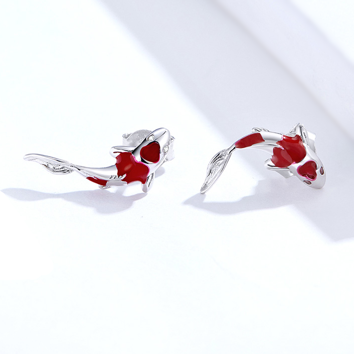 Boucles d'oreilles carpes koï