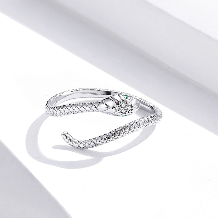 Bague serpent argent