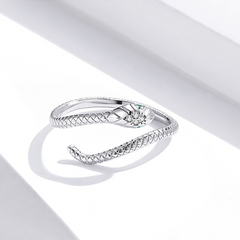 Bague serpent argent