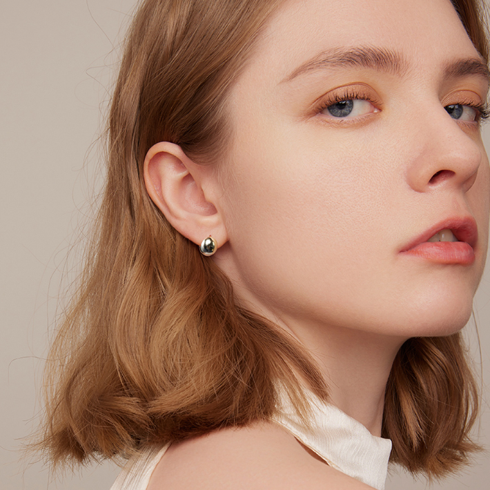 Bijoux d'oreilles boules argent