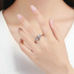 Bague fée fleur argent
