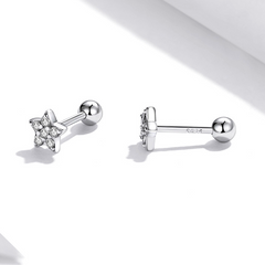 Bijoux d'oreilles étoiles argent
