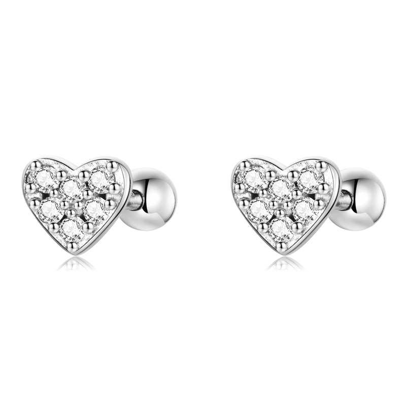 Boucles d'oreilles clous étoiles argentées
