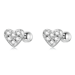 Boucles d'oreilles clous étoiles argentées