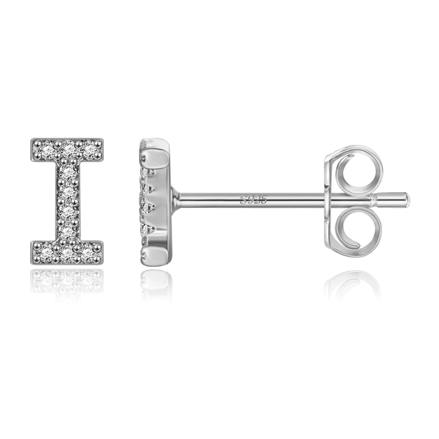 Boucles d'oreilles clous initiale