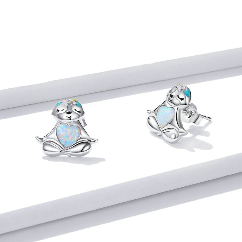Boucles paresseux argent