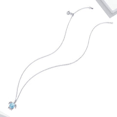 Collier tortue argent