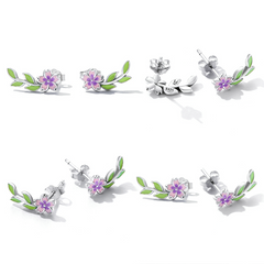 Boucles d'oreilles nature argentée