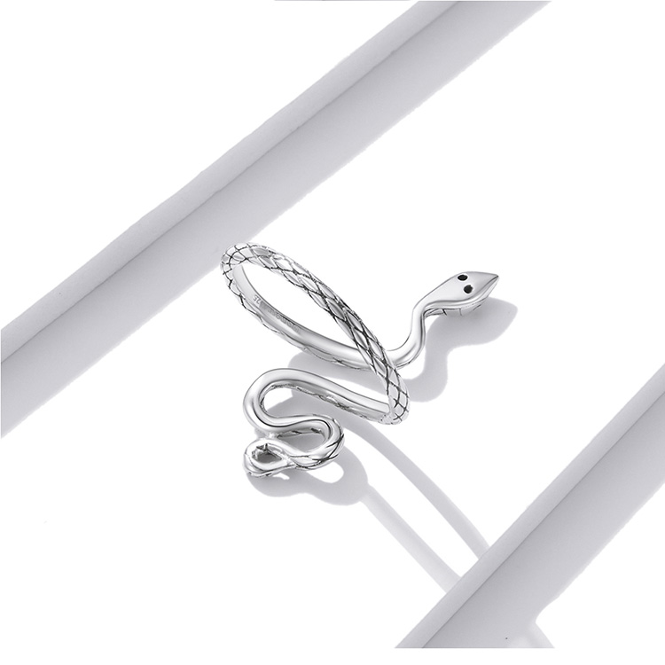 Serpent argent bague