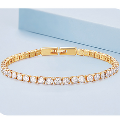 Bracelet or jaune zircone