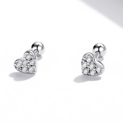 Boucles d'oreilles clous étoiles argentées